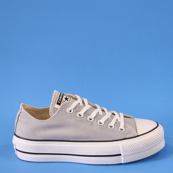 Converse CTAS Lift Ox Wolf Grey/White/Black Platform Sneakers 566757C NWT - Picture 2 of 6